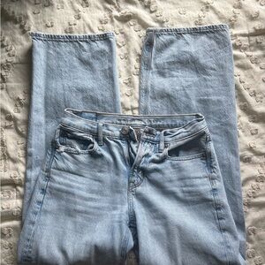 American Eagle Outfitters Blue Flare Wide Leg Jeans